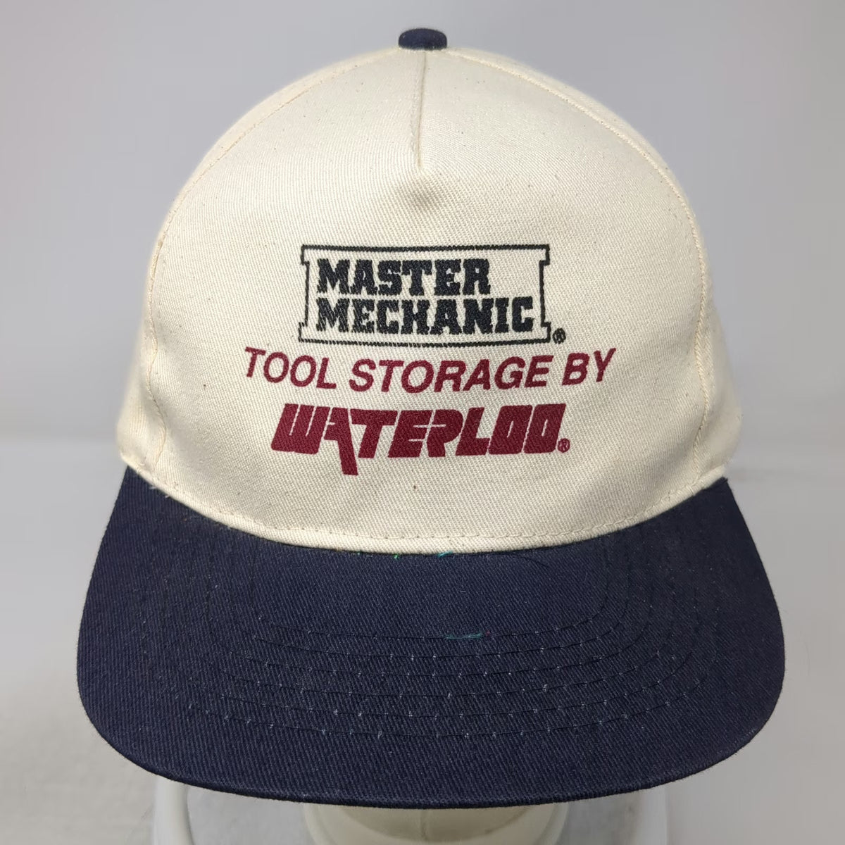 KC 5 Panel Beige Hat OSFM Master Mechanic Waterloo Tool Storage Blue Snapback