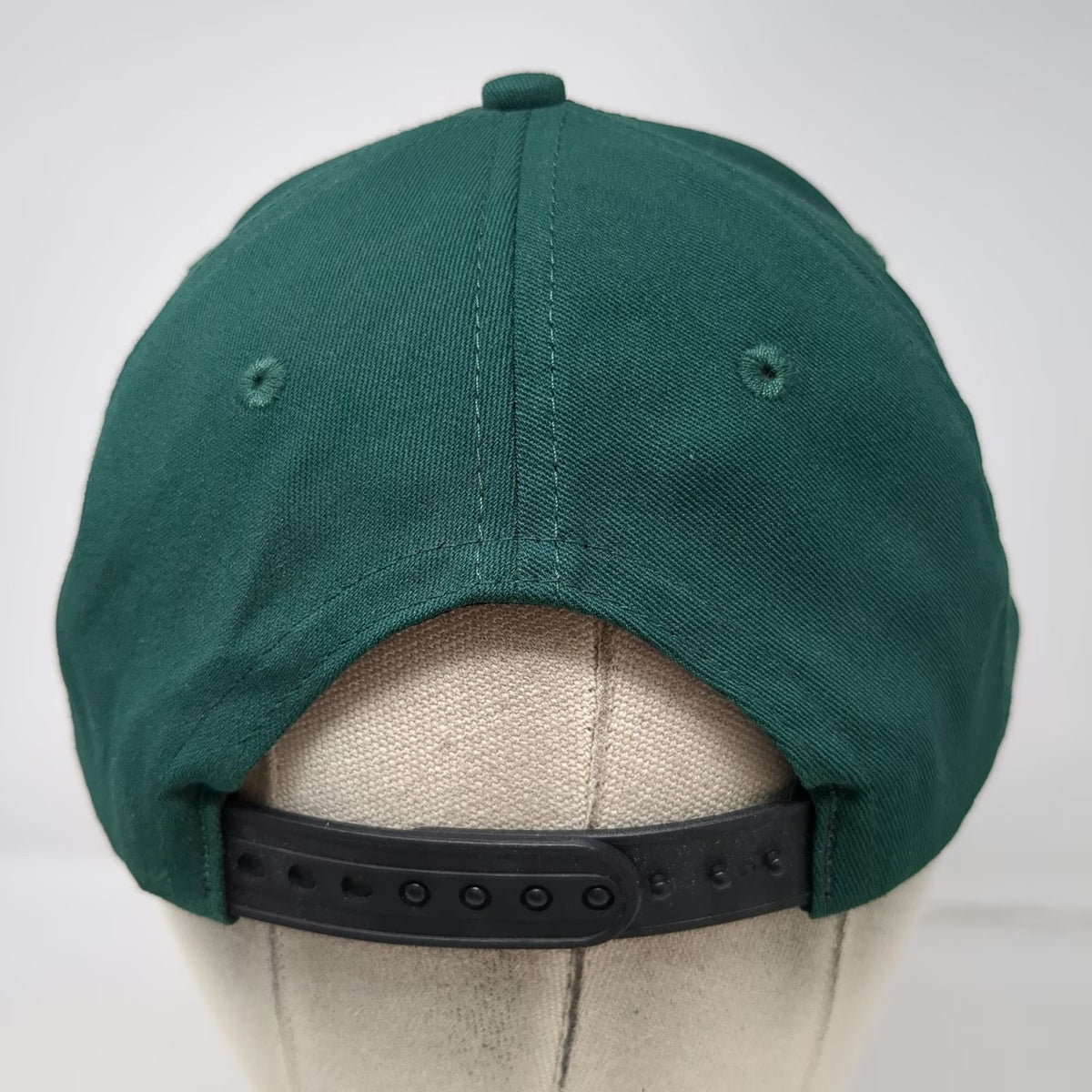 Bug Cap Snapback Hat Green One Size Padded Front Roll Made in Canada Adjustable