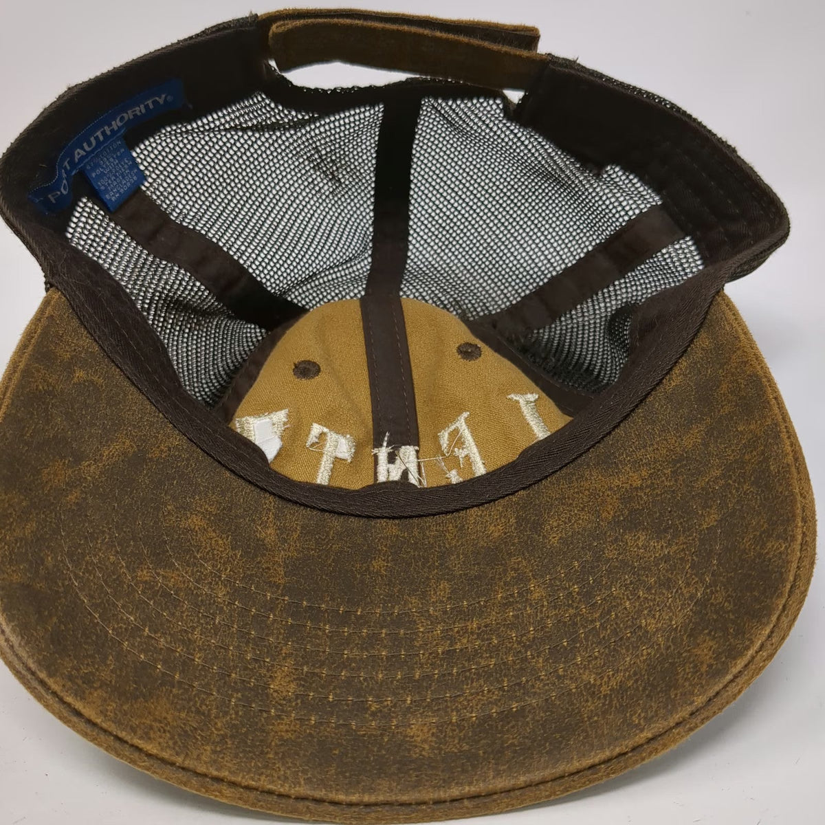 Port Authority Baseball Cap Brown One Size Lentz Custom Tack Mesh Strapback Hat