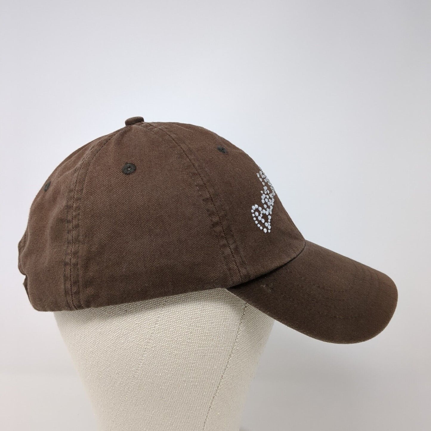 Bad Hair Day Slideback Hat Brown OS Adjustable Rhinestone Headshots KC Caps
