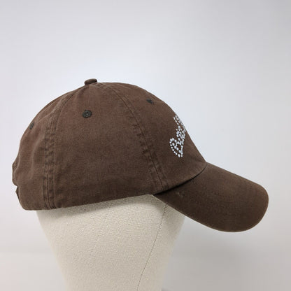 Bad Hair Day Slideback Hat Brown OS Adjustable Rhinestone Headshots KC Caps