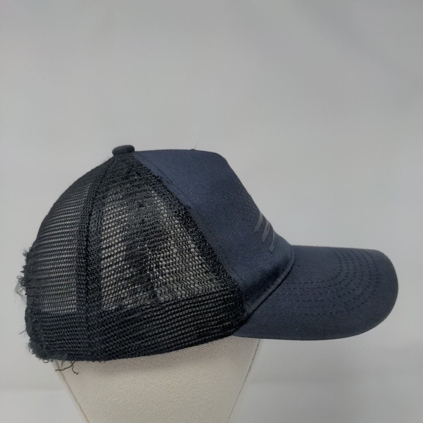 American Flag Snapback Trucker Hat Blue OSFA Adjustable Patriotic Mesh Back