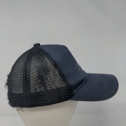 American Flag Snapback Trucker Hat Blue OSFA Adjustable Patriotic Mesh Back