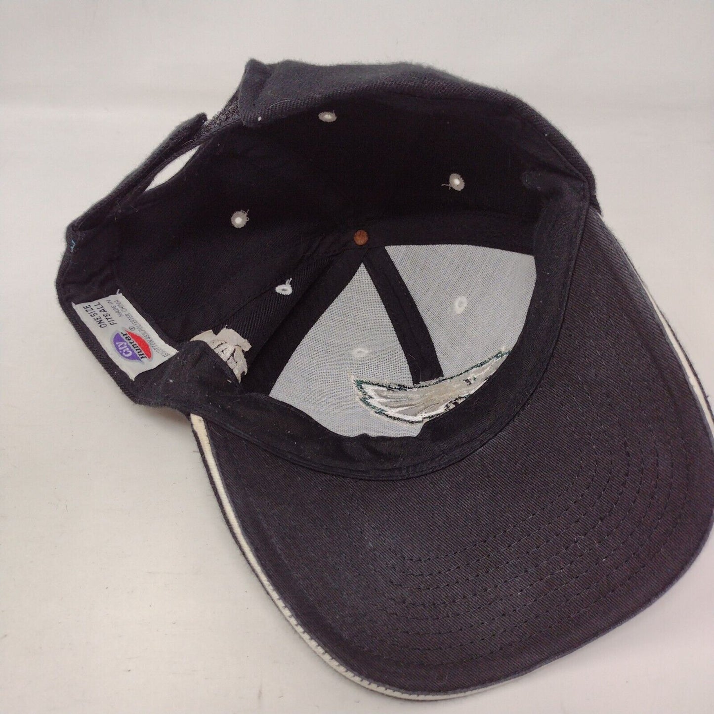Philadelpia Eagles Strapback Hat Black Adjustable Embroidered Logo NFL