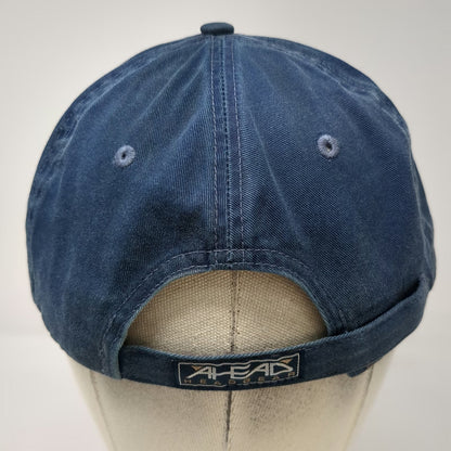 Ahead Baseball Cap Blue One Size Hat Humarock Arched Logo Strapback Adjustable