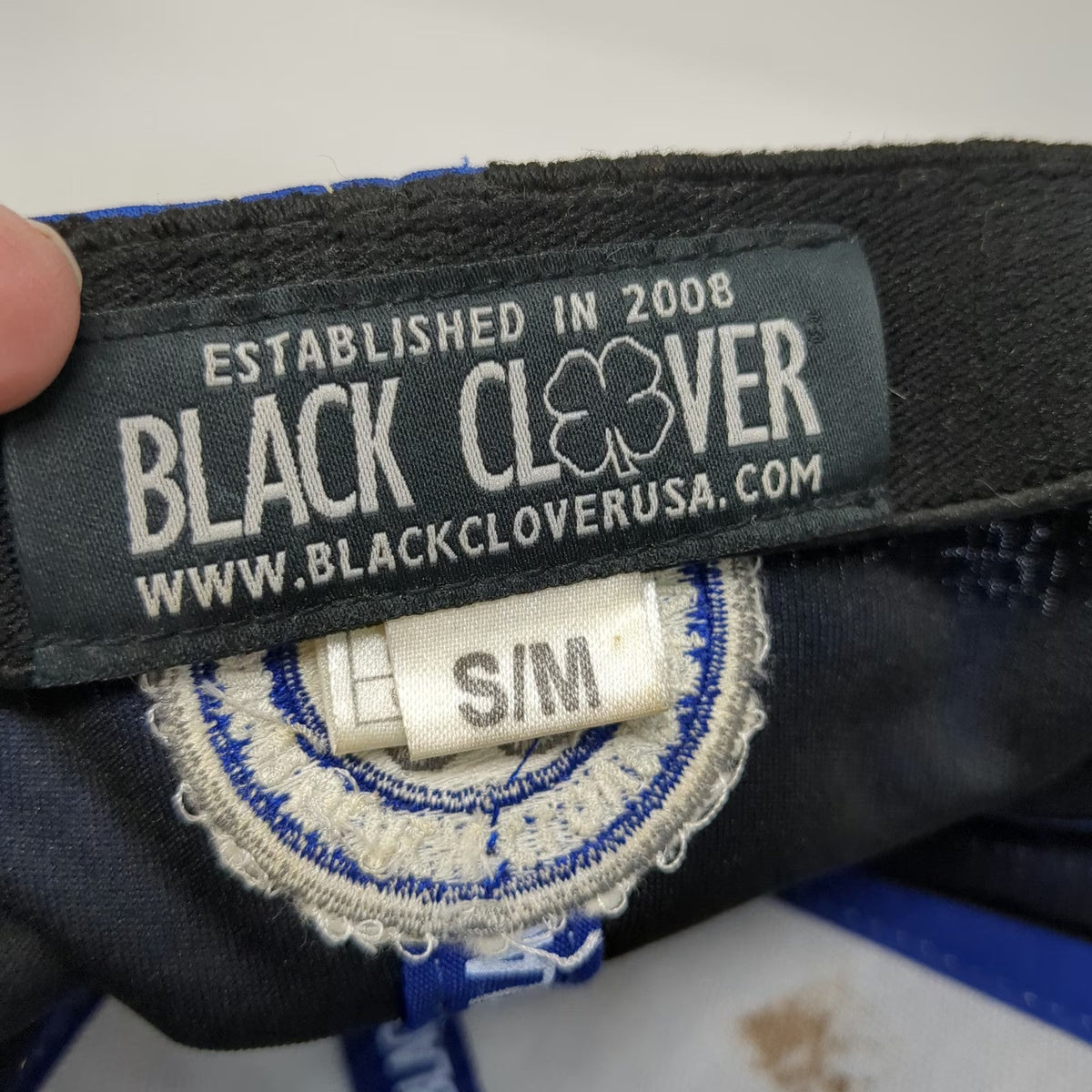 Black Clover Baseball Cap Gray Blue M Live Lucky Clover 3D Embroidered hat