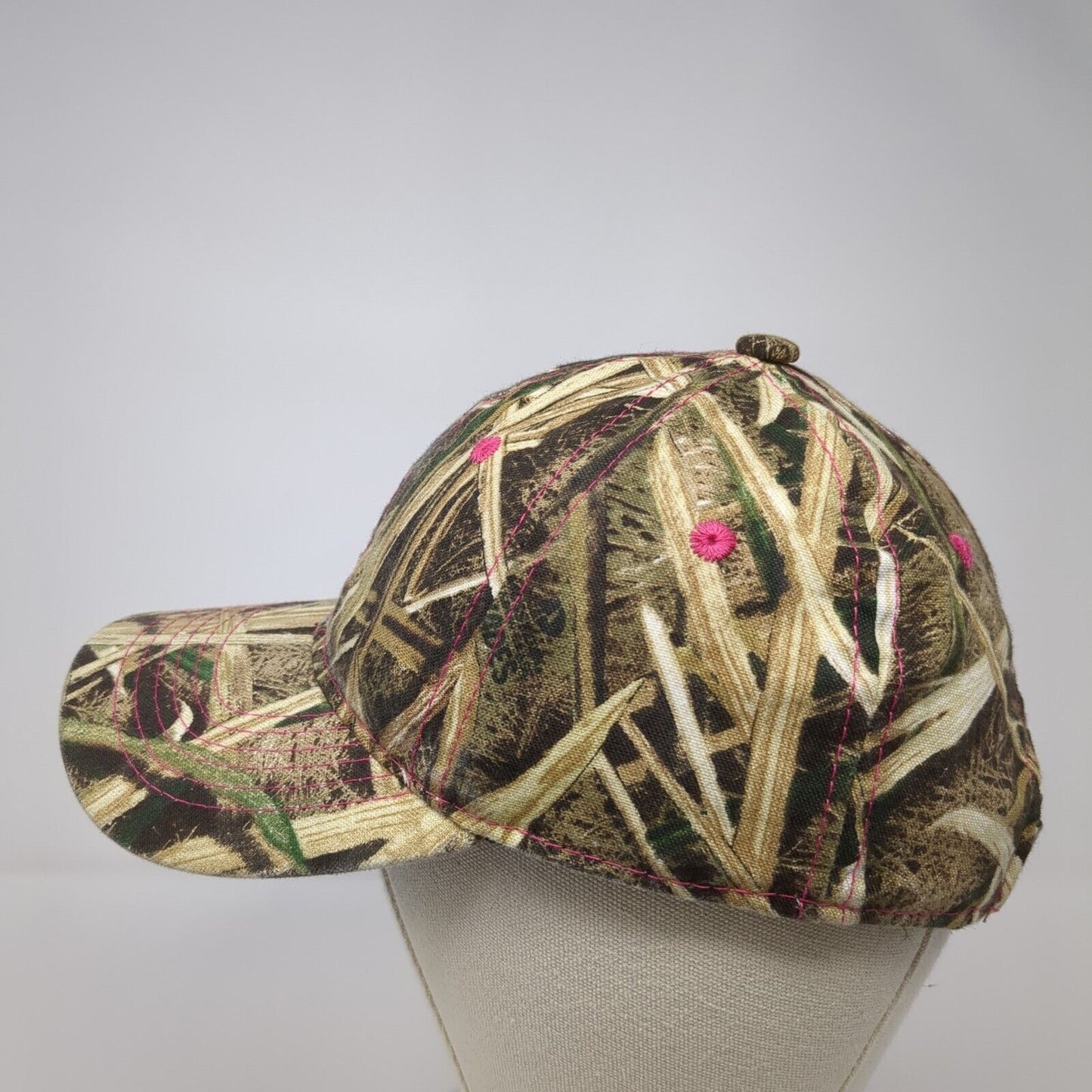 Unbranded Strapback Hat Camouflage One Size Adjustable Vented Holes 6 Panel