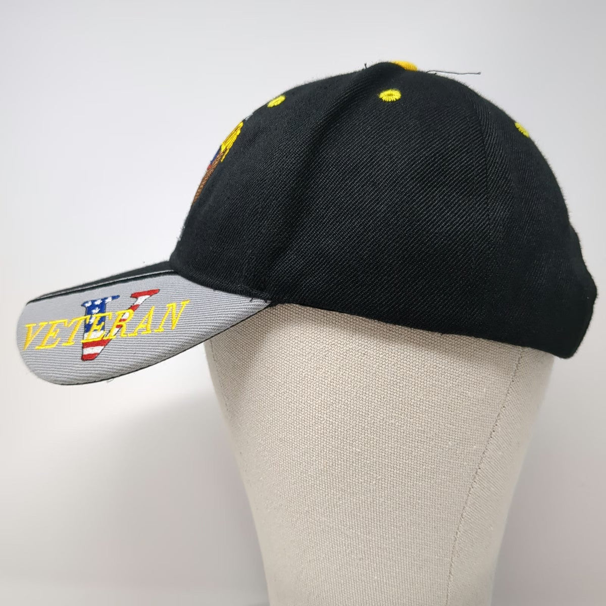 Black One Size Baseball Cap Freedom Thank A Vet Eagle Veteran Patriotic Hat