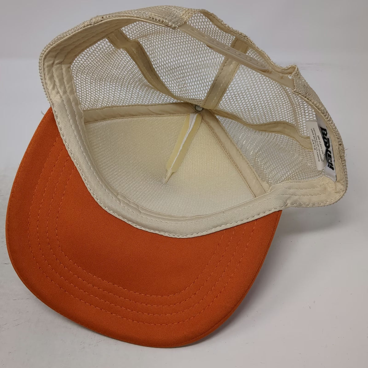 Bokeh Supply Sunny Days Ahead White Orange Trucker Hat One Size Mesh Snapback