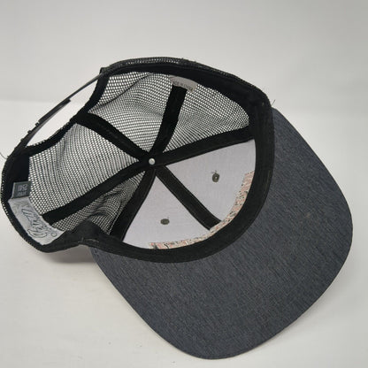 MotoSport Snapback Trucker Hat Gray One Size Mesh Back Ivory Headwear
