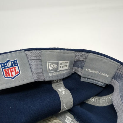 Seattle Seahawks NFL New Era Blue L 39THIRTY Stretch Fit Green White Logo Hat