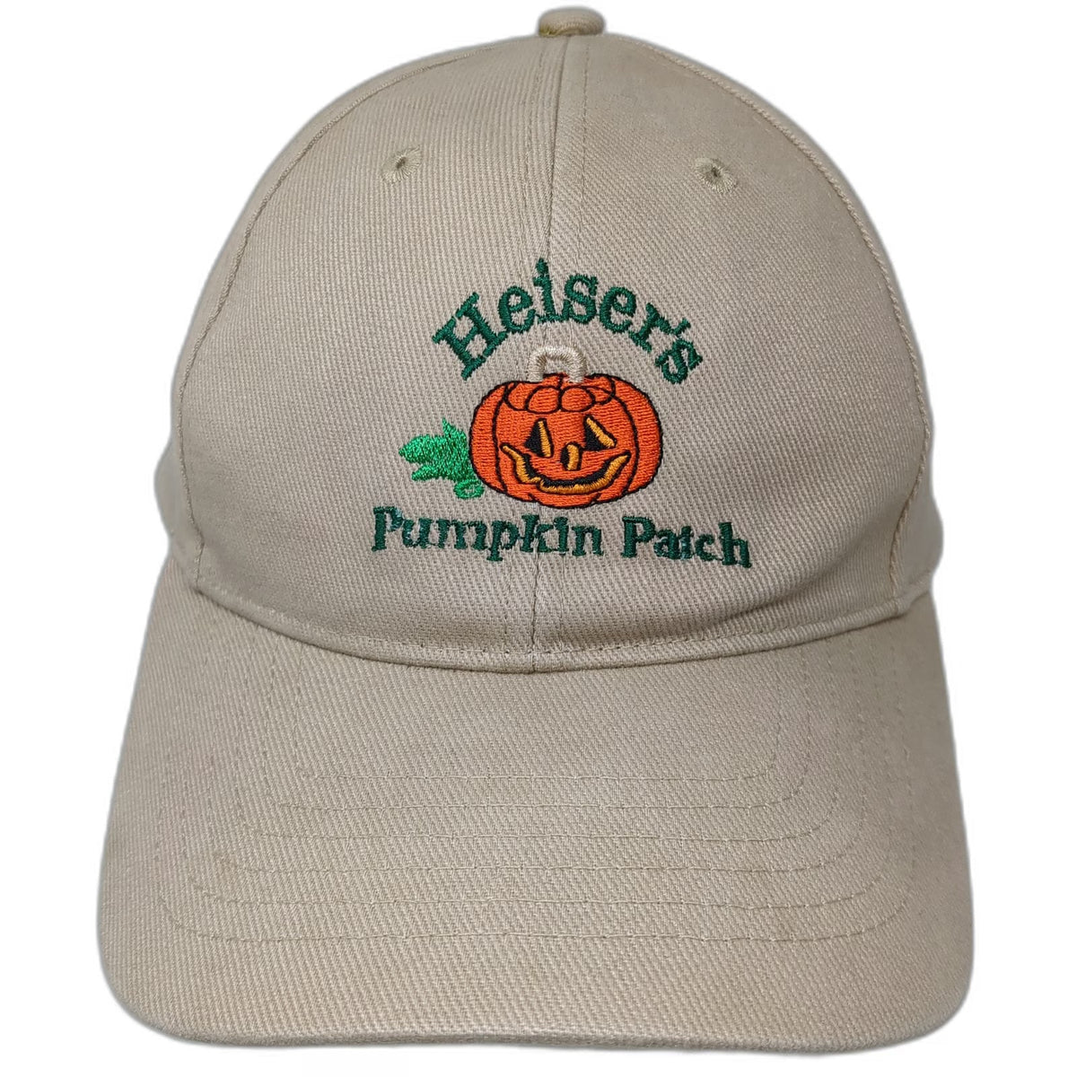 Sportsman Baseball Cap Beige OSFM Heisers Pumpkin Patch Grand Island Oregon Hat