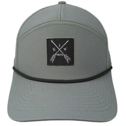Six Hats Trucker Hat Green One Size Rope Crossed Arrows Patch Snapback hat