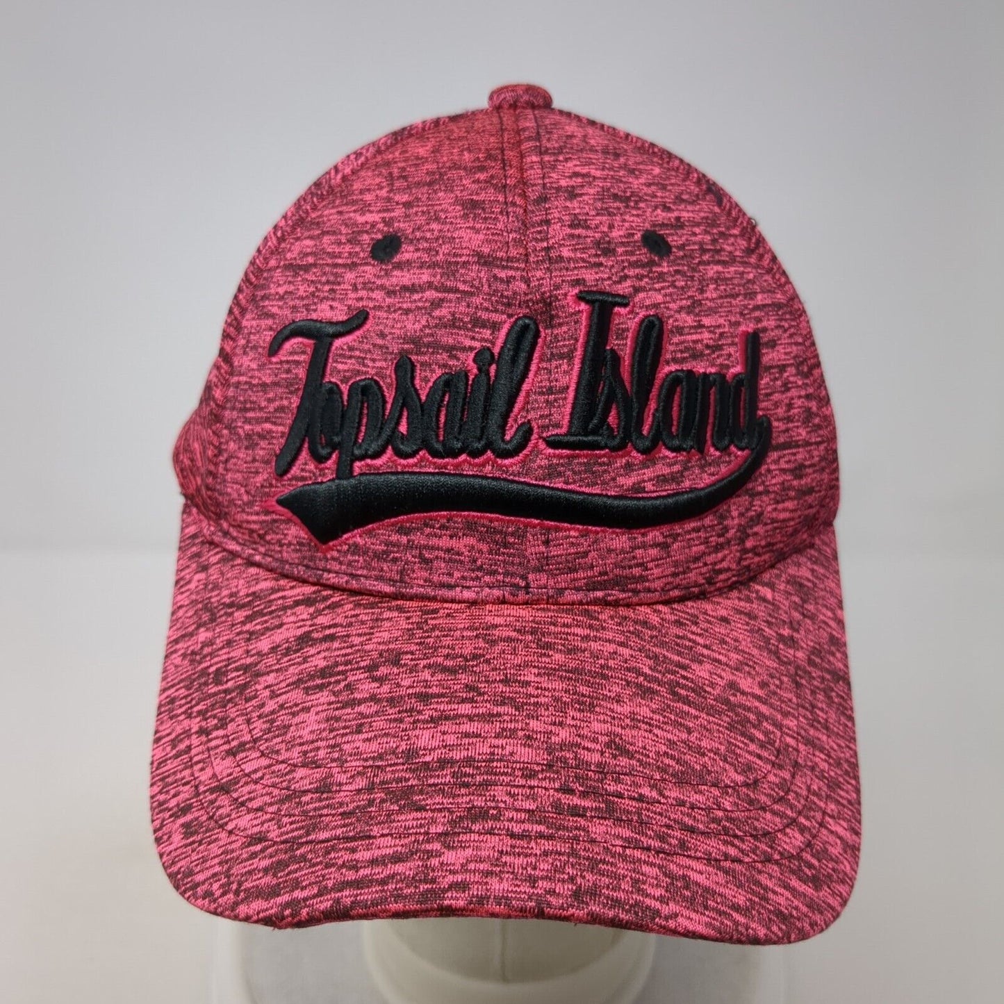 Topsail Island Strapback Hat Pink One Size Adjustable Lucky 7 USA Polyester