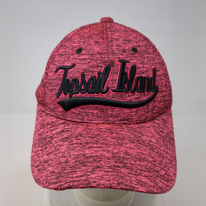 Topsail Island Strapback Hat Pink One Size Adjustable Lucky 7 USA Polyester