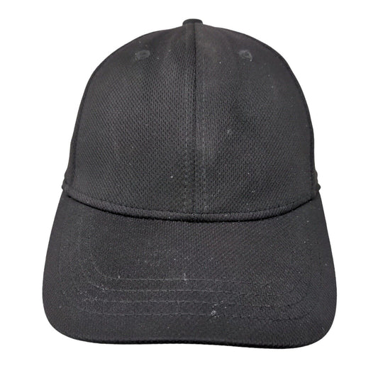 Athletic Works Fitted Hat Rich Black Small/Medium Vent Holes 6 Panel