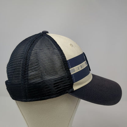 New Era MLB New York Yankees Blue Trucker Hat One Size Mesh Snapback Curve Brim