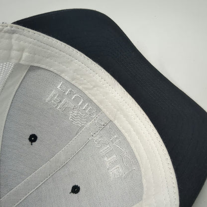Richardson Trucker Hat Black White One Size Mesh Back Snapback Flo-Rite Fluids