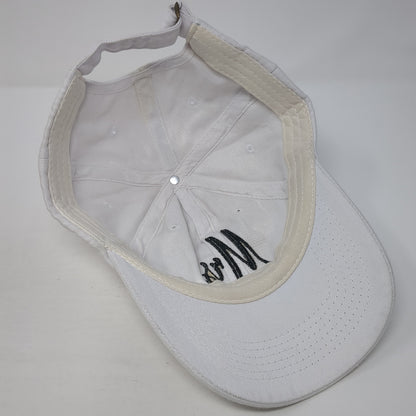 Mrs. Slideback Hat White One Size Adjustable Embroidered Solid 6 Panel