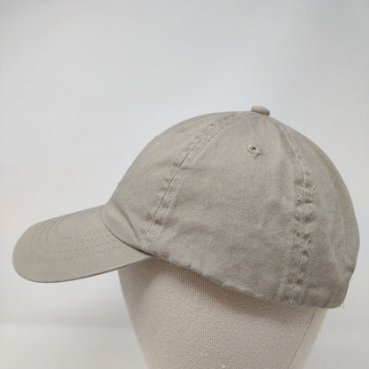 Ana Strapback Hat Tan One Size Adjustable Embroidered 6 Panel Port & Company