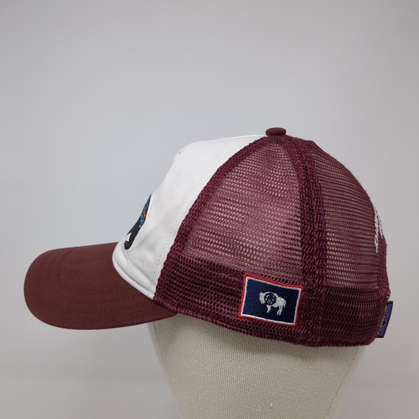 Patagonia California Bear Snapback Trucker Hat Red OS Adjustable Mesh Back