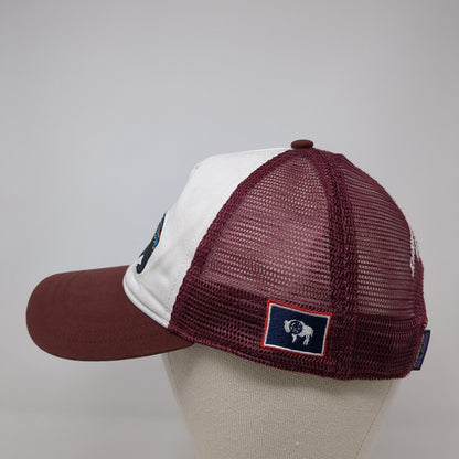 Patagonia California Bear Snapback Trucker Hat Red OS Adjustable Mesh Back