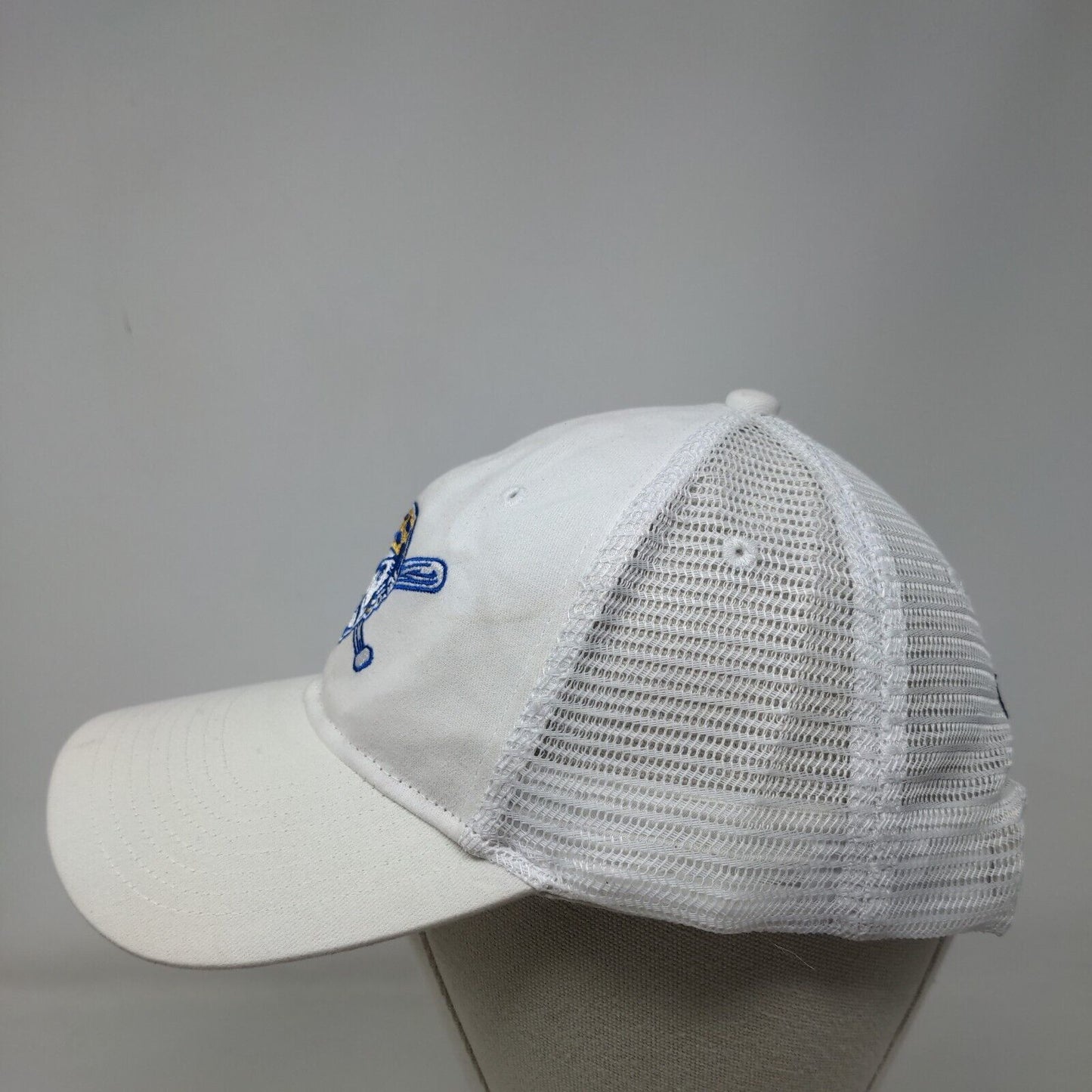 Pirate Forever #21 Snapback Trucker Hat White OSFA Embroidered Mesh Back