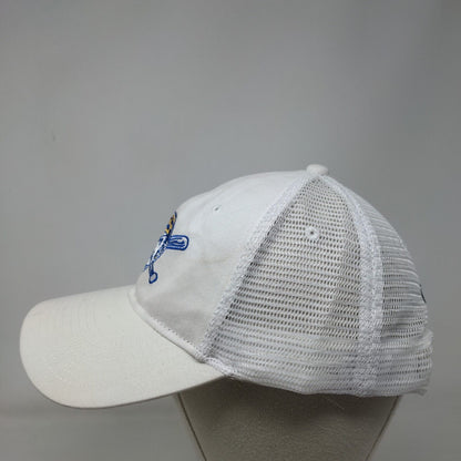 Pirate Forever #21 Snapback Trucker Hat White OSFA Embroidered Mesh Back