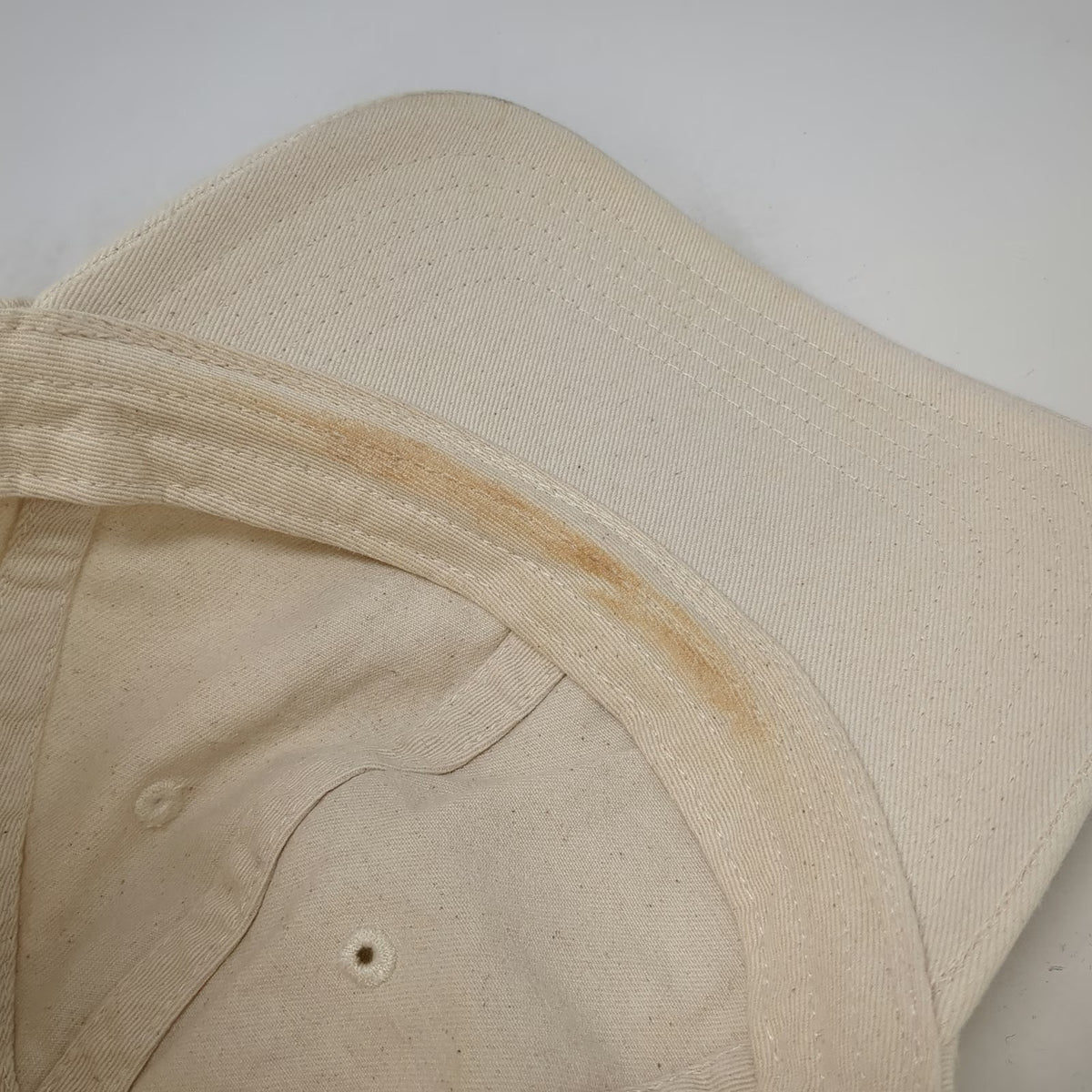 Madewell Baseball Cap Beige One Size Leather Strapback Organic Cotton Hat Plain