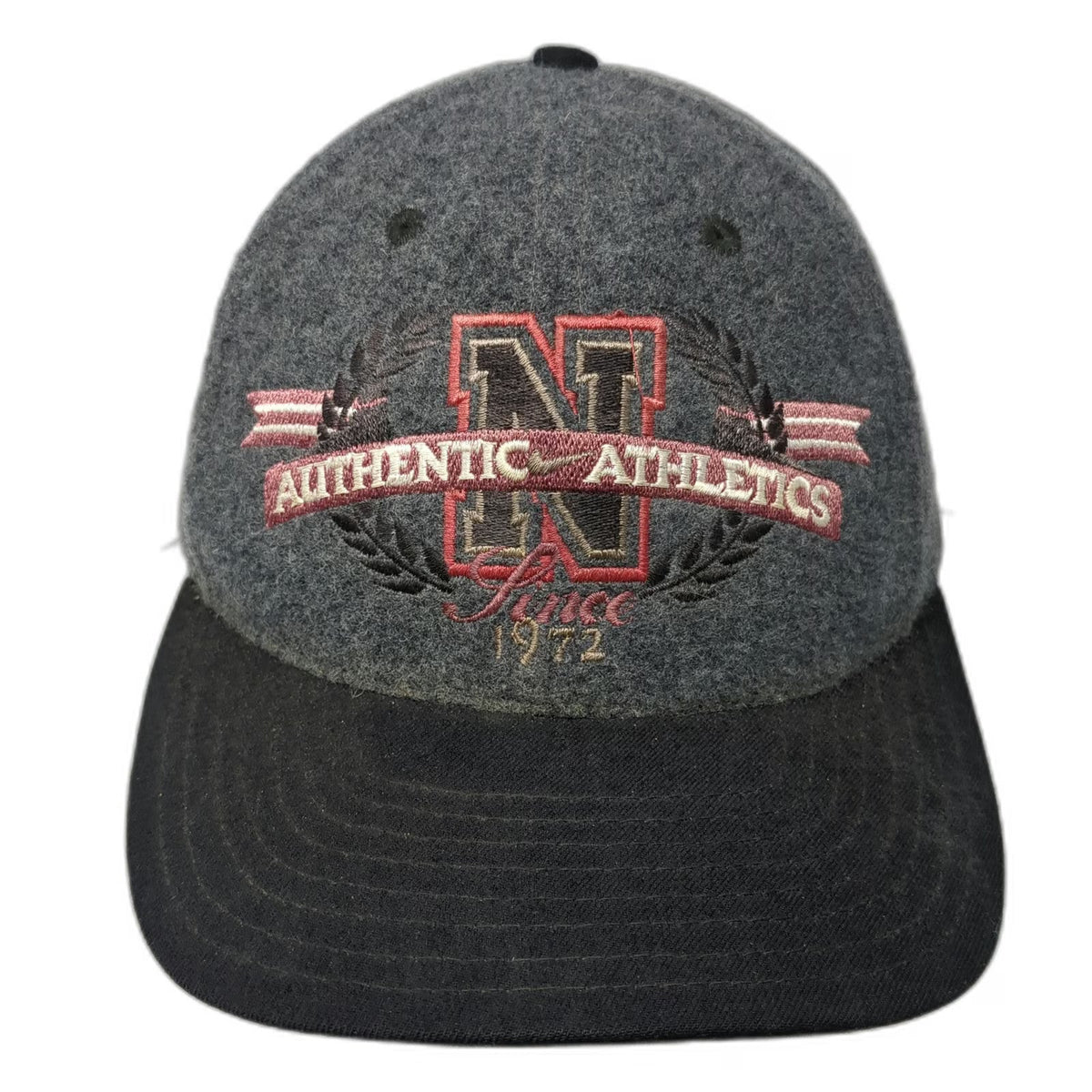 Nike Snapback Hat Gray One Size Wool Blend Authentic Athletics N Logo Sport
