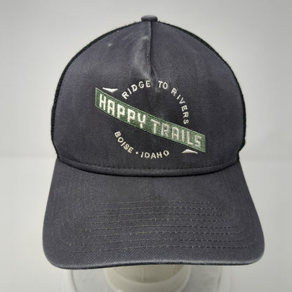 Happy Trails Snapback Trucker Hat Gray One Size Mesh Back New Era