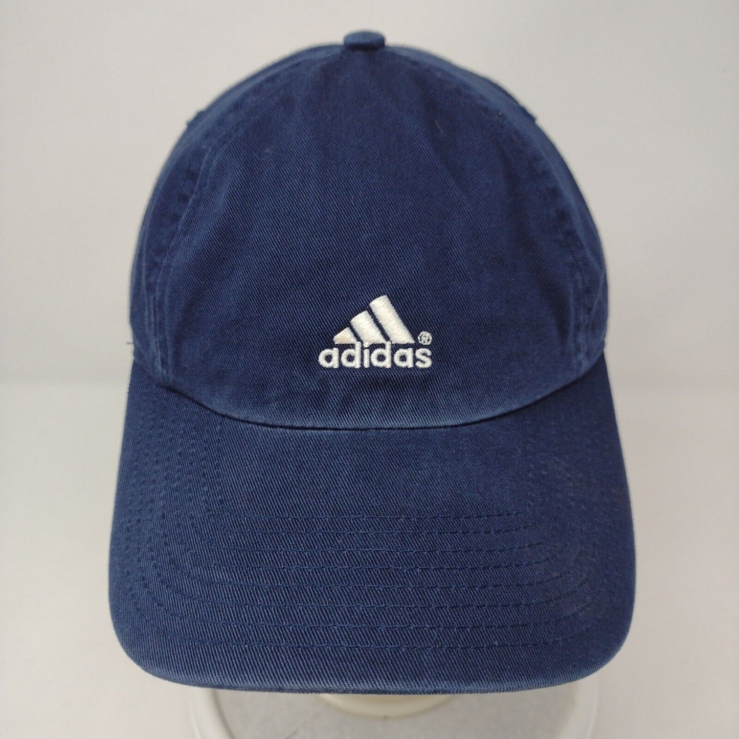 Adidas Slideback Hat Blue OSFA Adjustable Embroidered Vented Holes Cotton