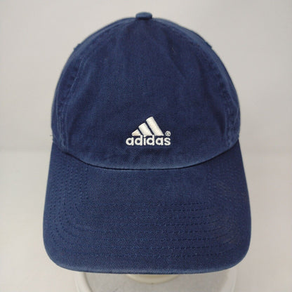 Adidas Slideback Hat Blue OSFA Adjustable Embroidered Vented Holes Cotton