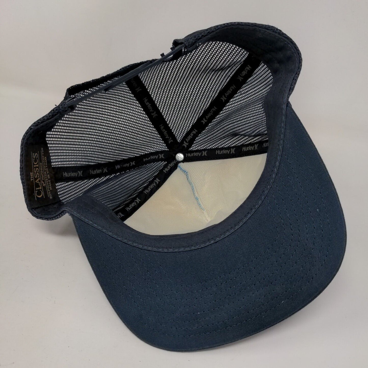 Hurley Snapback Trucker Hat Blue OS Adjustable Mesh Back The Classics Yupoong