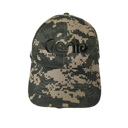 Genie Terex Brand Digital Camo Strapback Hat OSFA Green & Tan Embroidered