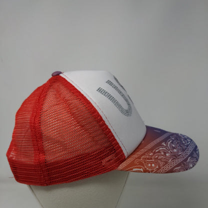 USA Bling Snapback Mesh Back Trucker Hat Multi OSFM Paisley Rhinestone