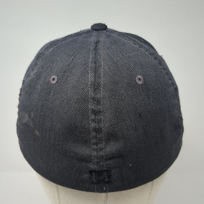 DC Fitted Baseball Cap Gray Medium Lightweight Embroidered 6 Panel Flexfit