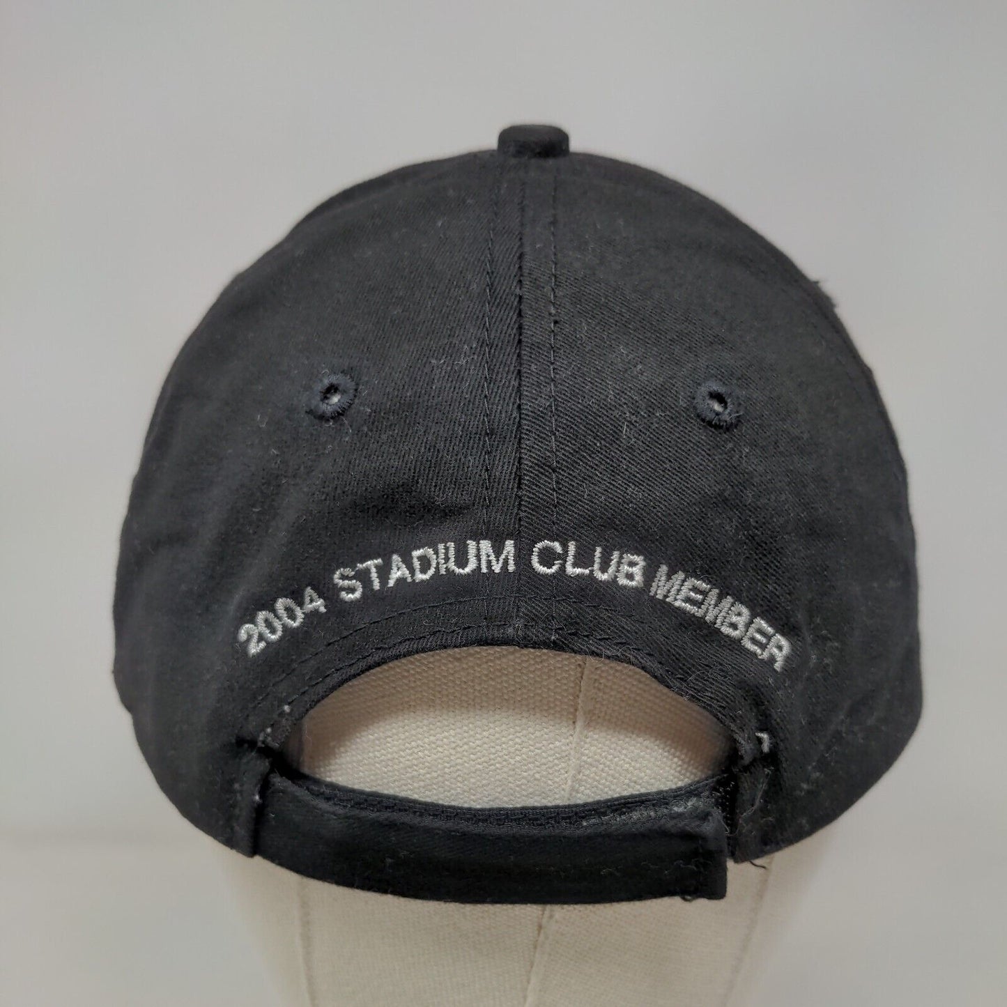 Tampa Bay Buccaneers Strapback Hat Black Red Stadium Club Logo NFL Embroidered
