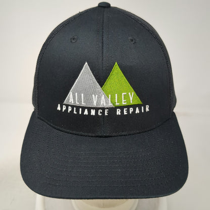 Richardson Trucker Hat Black One Size All Valley Appliance Repair Logo Mesh Back