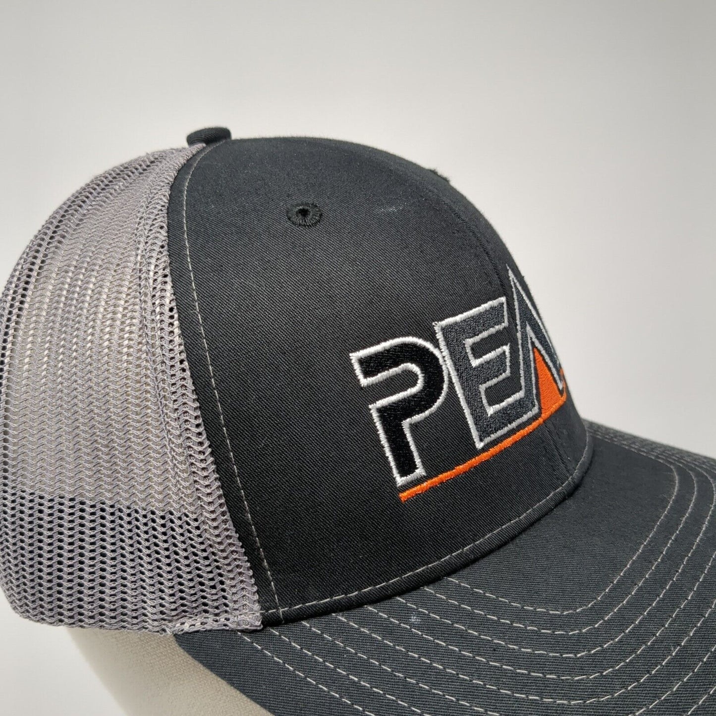 Peak Snapback Mesh Back Trucker Hat Black One Size Embroidered Salute