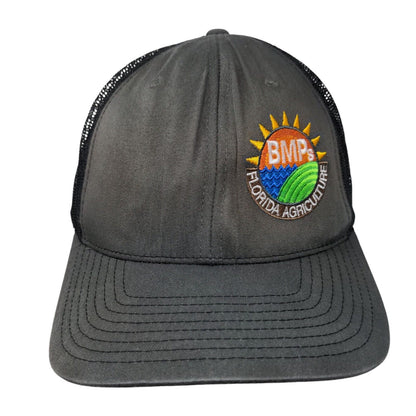 BMPs Florida Agriculture Snapback Mesh Back Trucker Hat Gray One Size