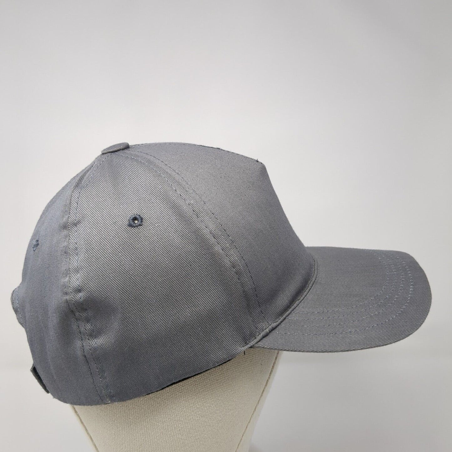 Roxy Leather Patch Strapback Hat Gray One Size Adjustable Solid Outdoor
