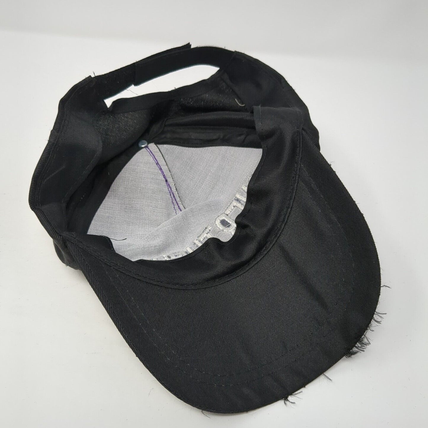 Over The Hill Strapback Hat Black One Size Adjustable Embroidered