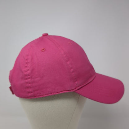 Unbranded Strapback Hat Solid Pink One Size Adjustable 6 Panel Blank