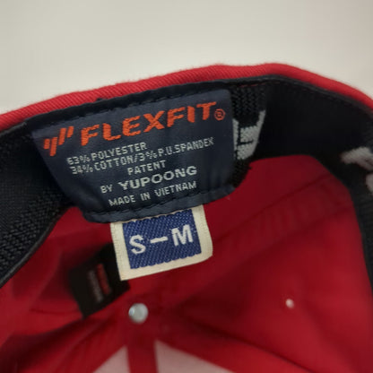 Flexfit Baseball Cap Red M Big Sky Montana Mountain Logo Elastic Headband Hat