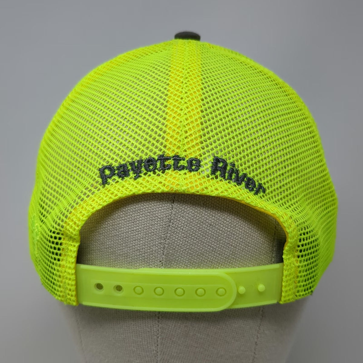 Vie Trucker Hat Gray Green One Size Idaho Payette River Raft Kayak Embroidery