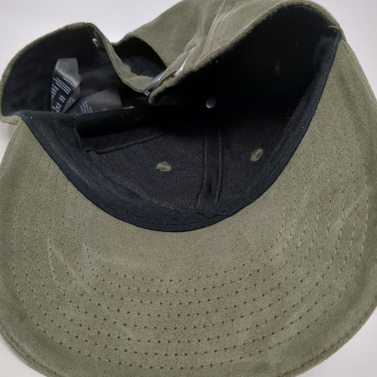 H&M Baseball Cap Green One Size Suede Look Polyester Strapback Slide Buckle Hat