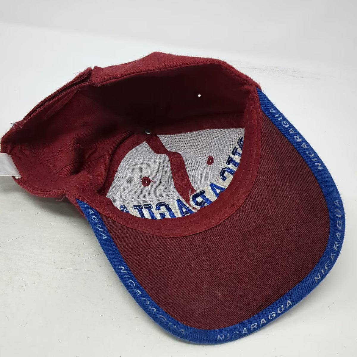Nicaragua Baseball Cap Red One Size Strapback Flag Patch Country Embroidered Hat