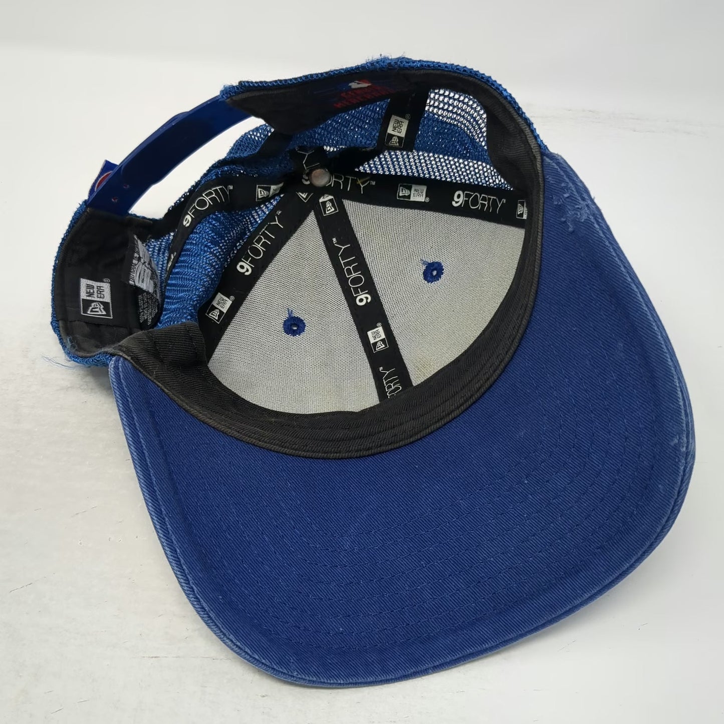 New Era Chicago Cubs MLB Trucker Hat Blue Red White OSFM Snapback Mesh 9FORTY