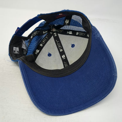 New Era Chicago Cubs MLB Trucker Hat Blue Red White OSFM Snapback Mesh 9FORTY